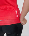 RIVANELLE Kolesarski dres s kratkimi rokavi - GEAR UP - rdeča