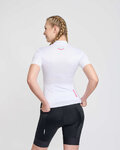RIVANELLE Kolesarski dres s kratkimi rokavi - LEVEL UP - bela