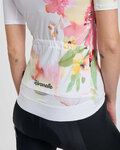 RIVANELLE Kolesarski dres s kratkimi rokavi - FLOWERY LADY - bela/rožnata/zelena