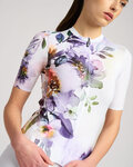 RIVANELLE Kolesarski dres s kratkimi rokavi - FLOWERY LADY - bela/večbarvno