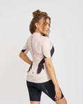 RIVANELLE Kolesarski dres s kratkimi rokavi - HANDS LADY - bež/črna