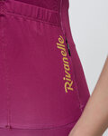 RIVANELLE Kolesarski dres s kratkimi rokavi - VICTORIOUS GOLD LADY - bordo