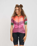 RIVANELLE Kolesarski dres s kratkimi rokavi - SERENITY - vijolična/rdeča