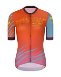 RIVANELLE Kolesarski dres s kratkimi rokavi - LESS TALK - rdeča/večbarvno