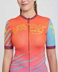 RIVANELLE Kolesarski dres s kratkimi rokavi - LESS TALK - rdeča/večbarvno