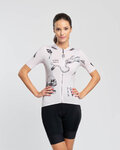 RIVANELLE Kolesarski dres s kratkimi rokavi - TATTOO - slonovina/siva