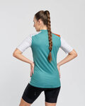 RIVANELLE Kolesarski dres s kratkimi rokavi - ADVENTURE - siva/zelena
