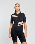 RIVANELLE Kolesarski dres s kratkimi rokavi - GLAMOR - črna/bež