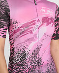 RIVANELLE Kolesarski dres s kratkimi rokavi - ROSESCAPE - vijolična/črna