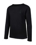 IXS Kolesarski dres z dolgimi rokavi poletni - FLOW MERINO LS - črna