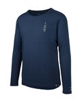 IXS Kolesarski dres z dolgimi rokavi poletni - FLOW MERINO LS - modra