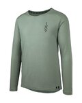 IXS Kolesarski dres z dolgimi rokavi poletni - FLOW MERINO LS - zelena