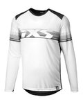 IXS Kolesarski dres z dolgimi rokavi poletni - TRIGGER LITE 1.1 KIDS - bela/črna