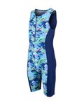 ZONE3 Kolesarski kombinezon - KID'S DIGITAL PRINT TRISUIT  - modra