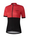 SHIMANO Kolesarski dres s kratkimi rokavi - ELEMENT - rdeča/črna