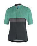 SHIMANO Kolesarski dres s kratkimi rokavi - SUMIRE - zelena/siva