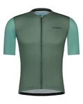 SHIMANO Kolesarski dres s kratkimi rokavi - ARIA - zelena