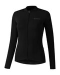 SHIMANO Kolesarski dres z dolgimi rokavi zimski - KAEDE THERMAL LONG - črna