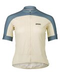 POC Kolesarski dres s kratkimi rokavi - ESSENTIAL ROAD LOGO W - bež/modra