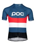 POC Kolesarski dres s kratkimi rokavi - ESSENTIAL ROAD LOGO - rdeča/modra/bela/črna