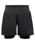 GORE Kolesarske kratke hlače brez naramnic - R5 2IN1 - črna