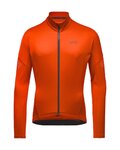 GORE Kolesarski dres z dolgimi rokavi zimski - C3 THERMO - oranžna