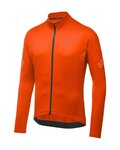 GORE Kolesarski dres z dolgimi rokavi zimski - C3 THERMO - oranžna