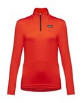 GORE Kolesarska  majica z dolgimi rokavi - EVERYDAY THERMO 1/4-ZIP WMN - oranžna