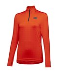 GORE Kolesarska  majica z dolgimi rokavi - EVERYDAY THERMO 1/4-ZIP WMN - oranžna