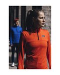 GORE Kolesarska  majica z dolgimi rokavi - EVERYDAY THERMO 1/4-ZIP WMN - oranžna