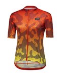 GORE Kolesarski dres s kratkimi rokavi - RAIN CAMO WMN - oranžna/rumena