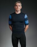 GORE Kolesarski dres s kratkimi rokavi - SWIFTRIDE OPTICAL - črna/modra