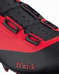 FIZIK Kolesarski čevlji - VENTO X3 OVERCURVE - rdeča/črna