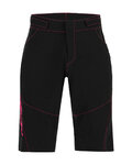 SANTINI Kolesarske kratke hlače brez naramnic - SELVA - rdeča/črna
