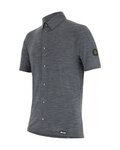 SANTINI srajca - GRAVEL SUMMER WOOL - siva