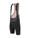 SANTINI Kolesarske kratke hlače z naramnicami - SLEEK RAGGIO - črna