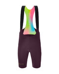 SANTINI Kolesarske kratke hlače z naramnicami - UNICO - bordo