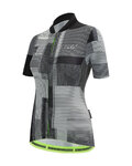 SANTINI Kolesarski dres s kratkimi rokavi - DELTA KINETIC LADY - bela/črna