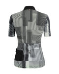 SANTINI Kolesarski dres s kratkimi rokavi - DELTA KINETIC LADY - bela/črna