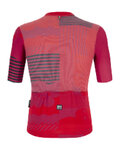 SANTINI Kolesarski dres s kratkimi rokavi - DELTA OPTIC - rdeča/črna