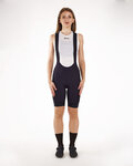 SANTINI Kolesarske kratke hlače z naramnicami - GRAVEL - črna