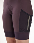 SANTINI Kolesarske kratke hlače z naramnicami - GRAVEL - črna