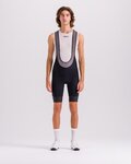 SANTINI Kolesarske kratke hlače z naramnicami - KARMA DELTA - črna