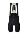 SANTINI Kolesarske kratke hlače z naramnicami - PLUSH - črna
