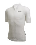 SANTINI Kolesarski dres s kratkimi rokavi - COLORE PURO - bela