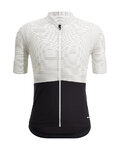 SANTINI Kolesarski dres s kratkimi rokavi - COLORE RIGA - bela