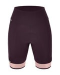 SANTINI Kolesarske kratke hlače brez naramnic - GIADA PURE - rožnata/vijolična