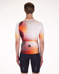 SANTINI Kolesarski dres s kratkimi rokavi - OMBRA - bela/oranžna