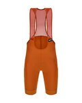 SANTINI Kolesarske kratke hlače z naramnicami - RTR - oranžna/rjava