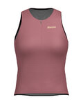 SANTINI Kolesarski dres brez rokavov - OPAL - rožnata
